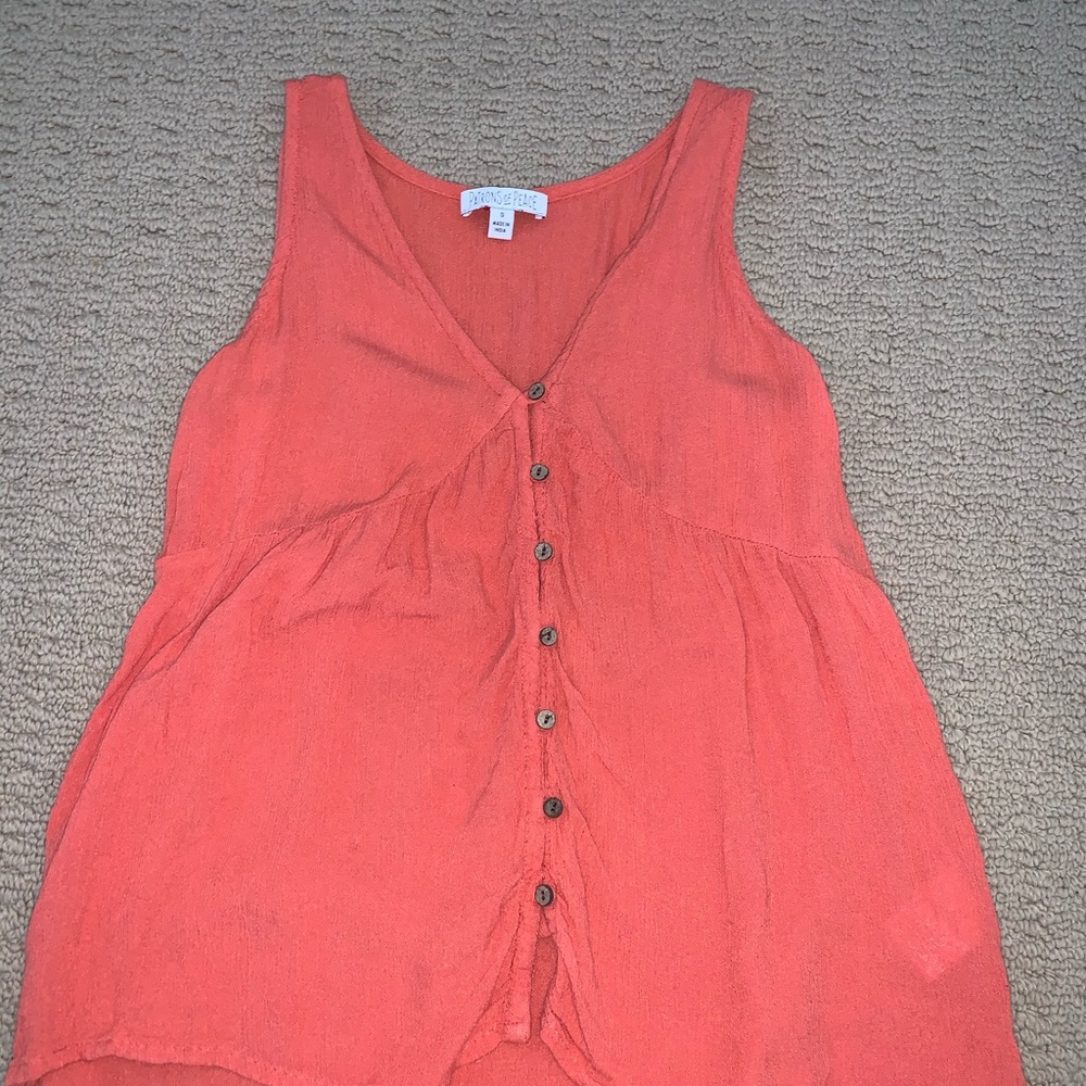 Peachy Flowy Tank Top